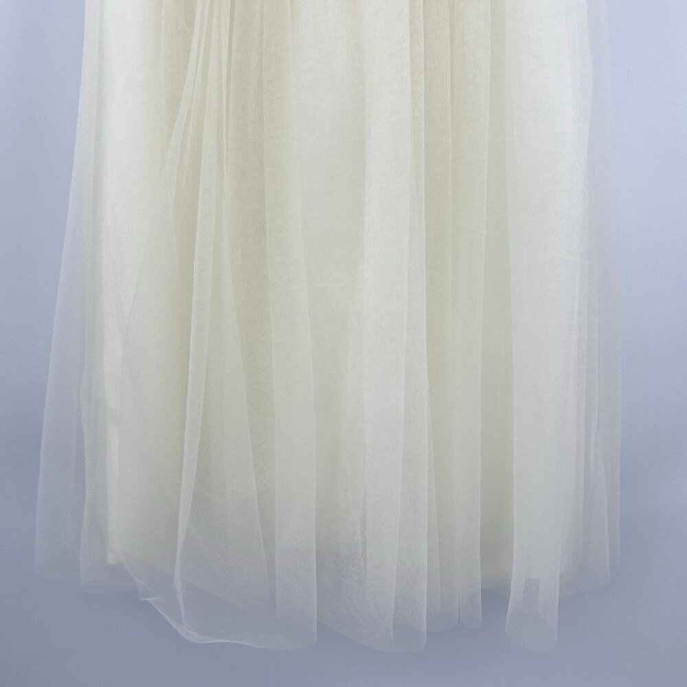 Flower Girl Lace Tulle Ivory Full Length Gown Toddler 5 - Picture 3 of 7